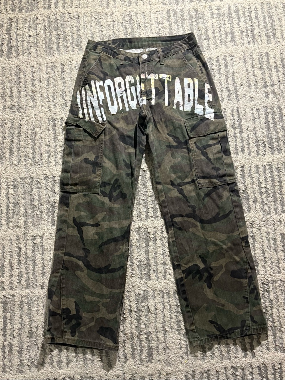 Dope trendy camo green unforgettable cargo pants size 27